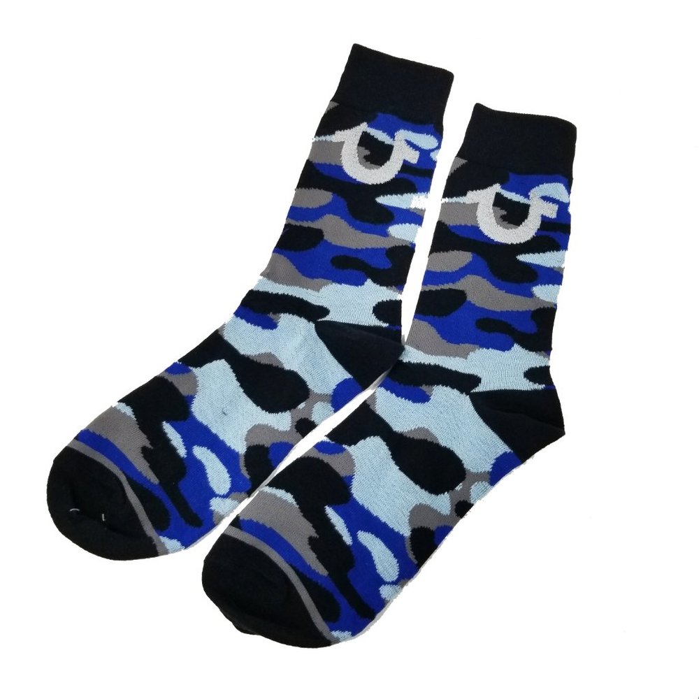 True Religion Casual Crew Camo Camouflage Socks - Picture 7 of 7